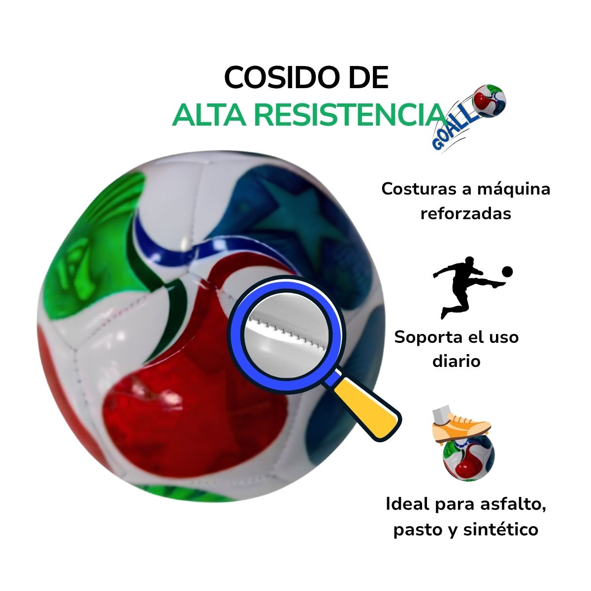 Balón de Fútbol Tricolor #5 Ondas Brillantes